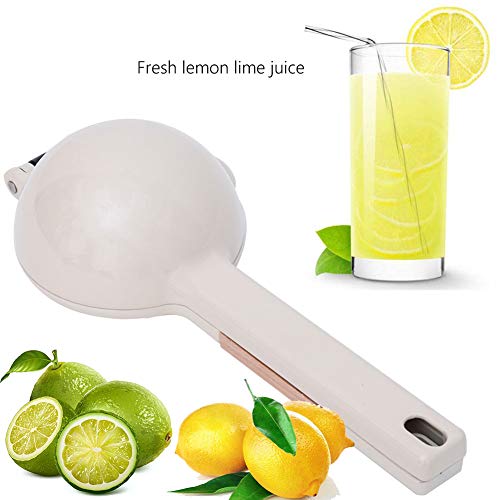 APWONE Lemon Lime Squeezer Citrus Manual Press Juicer, Creative Fresh Orange Grape Juicing Premium Food Grade Metal with Wooden Handle - Beige