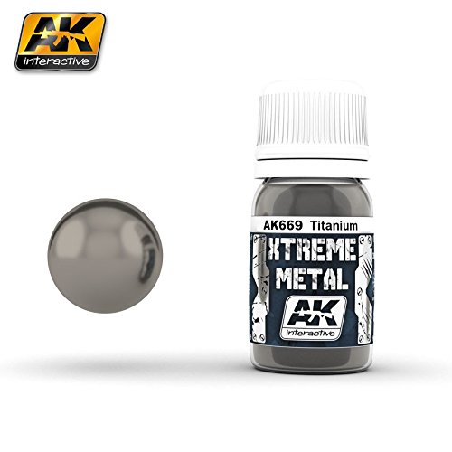 AK Interactive 30ml Extreme Metal Paints Titanium # 669