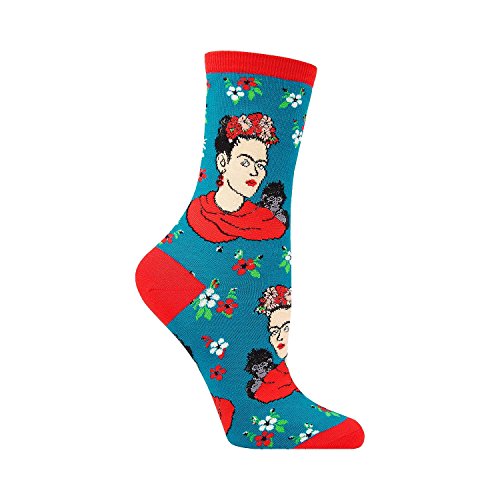 Socksmith womens  novelty crew socks "kahlo portrait" (…