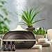 VicTsing 2nd Version Essential Oil Diffuser, 300ml Aroma Wood Grain Ultrasonic Cool Mist Humidifier with Adjustable Mist for Office Home Room Study(Deep Brown)