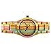 FunkyTop Women Wooden Watch 100% Handmade Natural Colorful Bamboo Quartz Analog Watches
