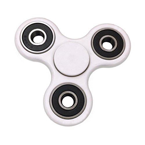 Fidget Spinner, Invin Tri-Spinner Fidget Toy for ADD, ADHD, Anxiety and Autism Adult Children for Killing Time (White)