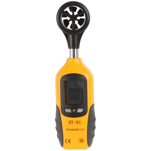 OriGlam Digital Mini LCD Anemometer, Wind Speed Gauge Air Flow Speed Meter & Temperature Thermom