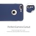 CaseTop iPhone 7 Plus/8 Plus Case, Full Body Protection, Matte Slim TPU Case, Dual Layer, Improved Design With Added Clear Screen Protector For iPhone 7 Plus/8 Plus (5.5 inch) - Navy Blue