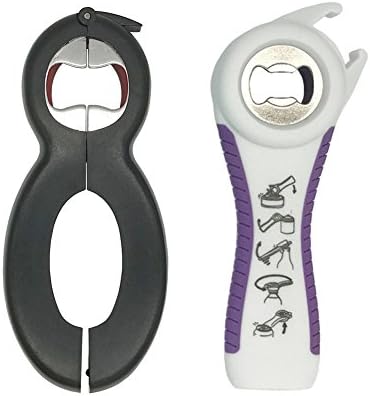 Docik Easy Grip Multi Opener Set, Can Bottle Jar Opener Lid Twist Off for Weak Hands Seniors with Arthritis Kitchen Gadgets Tools