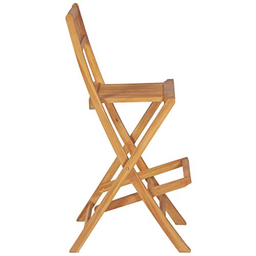 Tidyard Teakholz Bargarnitur Set 3-teiliges Bar-Set Gartenmöbel Bar + 2 Barhocker Stehtisch Strandbar Massiv – Bild 6