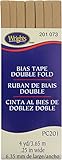 Wrights Tan Double Fold Bias Tape 1/4
