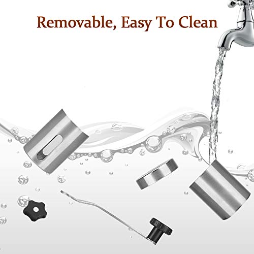 AVNICUD Manuelle Kaffeemühle, Keramik-Mühle mit einstellbarer Einstellung, tragbare Kaffeemühle aus gebürstetem… – Bild 5