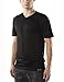 Woolly Clothing Co Men's Merino Wool V-Neck Hiking and Travel T-Shirt,Black,X-Large