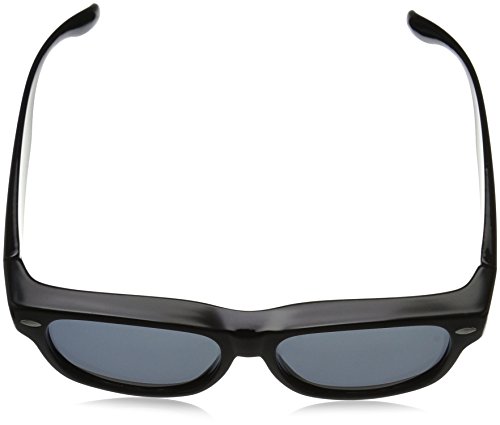Solar Shield Hollywood Blvd Polarized Wayfarer Sunglasses, Black, 54 mm