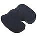 Hut Orthopedic Memory Foam Non-Slip Office Chair Pad Car Seat Spinal Alignment Wheel Chair Cushion for Back Pain, Sciatica, Coccyx, Orthopedic and Tailbone with Removable Cover, Black
