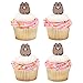 24 Pusheen the Cat Cupcake Toppers Picks Decopics