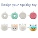 MALLMALL6 Random 14Pcs DIY Squishy Set, Panda Cake, Triangle Cake and White Mini Squishy Cream Scent Slow Rise Kawaii Soft Food Squishy as Keychain, Mobile Phone Band, Bonus, Educational Toys
