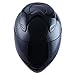 WOW Motorcycle Street Bike Full Face Helmet Carbon Fiber Black