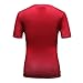 Red Plume Women's Compression Fitness Sport T-Shirt Superhero Sercies Short-Sleeved Yoga Sport Shirt for Women Red