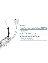 Anet impresora 3d partes, 12 V, 40 W 620 1.1 yard calentador de cartucho cerámico y 3950 100 K NTC Termistor para impresora 3d (paquete de 4 piezas)
