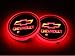2pcs LED Car Cup Holder Lights for Chevrolet, 7 Colors Changing USB Charging Mat Luminescent Cup Pad, LED Interior Atmosphere Lamp