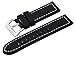 REV #ITAL264-1 Panerai Style 24mm Lug Width Black Thick Genuine Leather Replacement Band