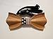Birsppy TrendyLuz USA American Flag Patriotic Wooden Bow Tie - Handcrafted Wood Collection (Natural Maple Wood)