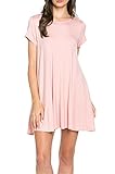 Solid Trapeze Knit Pocket Dress