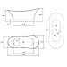 Freestanding Bathtub – 60 Inch Glossy White Acrylic Bathtub – Modern Flat Bottom Stand Alone Tub – Luxurious Tub