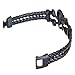 Coolla Men's Vintage Leather Wrap Wrist Band Skull Bracelet Sl3381 (Black)
