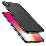 iPhone X Case, RANVOO Ultra Thin Slim Fit Soft TPU Anti-fingerprint Cover Premium Flexible Rubber Case [Support Wireless Charging] for iPhone X / 10, Black