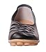 UJoowalk Women's Leather Cowhide Flat Casual Slip on Driving Loafer Shoes (8 B(M) US, Black)