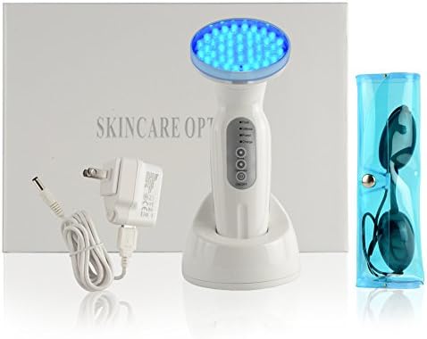 Blue Light Therapy Machine By Stpollar- Collagen Boost 463 nm - Nova Blue- Bacteria Killing and Remove Acne - Improve Sensitive Skin. L.E.C. Sensor- Computer / USB Wall Plug Charging