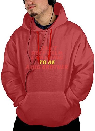 I Can't Keep Calm I Am Going To Be A Big Brother Men's Pocket Hoodie Sweatshirt Blouse