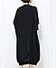 ellazhu Women Loose Baggy Middle Sleeves Black Solid Long Chiffon Outerwear GA1142