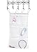 Mayin Quick Dry Hanging Caddy and Bath Organizer with 6-Pocket, Hang on Shower Curtain, Shower Organizer, Mesh Shower Caddy, Bathroom Accessories, Save Space in Small Bathroom Tub with 4 Rings