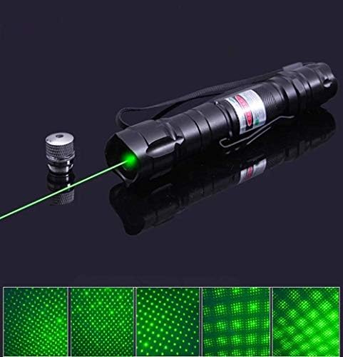 Torches L-a-s-e-r Pointer Professional Pen Beam with 5 Star Caps Green Pen