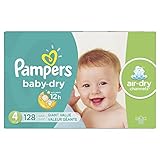 Diapers Size 4 (128 Count) - Pampers Baby Dry Disposable Baby Diapers, Giant Pack