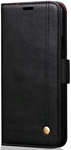 iPhone X Case, Moyooo iPhone X Wallet Leather Case With Card Holder Magnetic Flip Cell Phone Carrying Cases iPhone X Protective Case (Black)
