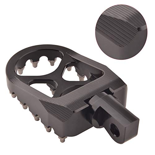 Goldfire Offroad Wide Motorcycle Fat Foot Pegs Pedals, 360° Roating Foot Pedals Footpegs Rests Suit for Harley Davidson Dyna Sportster Bobber (Black) - Thumbnail 3