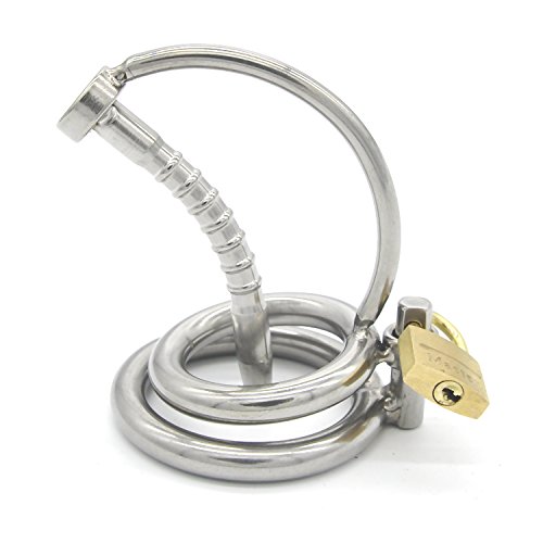 New Stainless steel male chastity device with penis plug steel cock cage virginity lock penis ring chastity belt sex toys for men