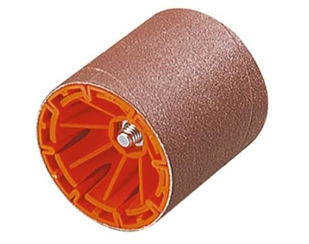 Wolfcraft 2245000 Schleifwalze mit Schleifband, Schaft 8 mm Ø 75 x 80