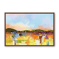 Framed Canvas Wall Art Color Abstract Canvas Prints Home Artwork Decoration for Living Room,Bedroom - 16x24 inches