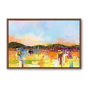 signwin Framed Canvas Wall Art Color Abstract Canvas...