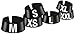 Mark Bric 0-S-XXL131B Classic Size Marker Letter Set, Includes 6 Sizes, Black with White Print (Pack of 500)