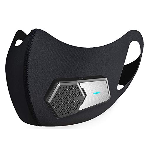 Smart Electric Masks Fresh Air Purifying Mask Anti Pollution Mask N95 for Exhaust Gas, Pollen Allergy, PM2.5, Running, Cycling and Outdoor Activities (Black, mask) - Thumbnail 5