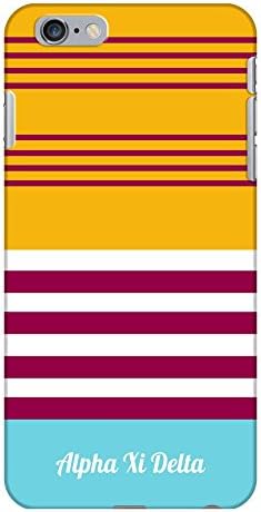 Alpha Xi Delta Color Block Orange iPhone 6 Plus Case | Lighweight Decorative iPhone 6+ Plus Case with Glossy Finish (iPhone 6 Plus)