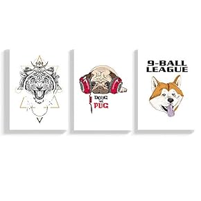 SIGNFORD 3 Panel Canvas Wall Art Minimalist Style...