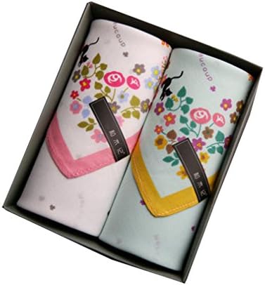Lovely Item Women's Sweet Cotton Multi Color Patterns Floral Handkerchief 2Pcs