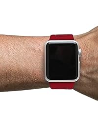 Arkansas Razorbacks   Correa deportiva de silicona para Apple Watch, diseño de Crimson, 42 mm