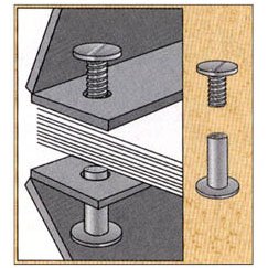 1/4 in. Aluminum Chicago Screws/Screw Posts (Qty 100 Sets) - Thumbnail 2