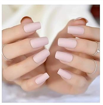 VIKSON INTERNATIONAL New Arrival 24 Pcs/Set of Nude Matte French Bridal Wedding Flowers False Nails Nail Art Design Acrylic Full Fake Nail Tips