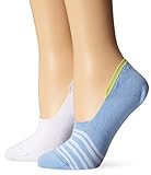 Keds Women's Washed Stripe Sneaker No Show Liner Socks 2-Pack