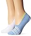 Keds Women's Washed Stripe Sneaker No Show Liner Socks 2-Pack